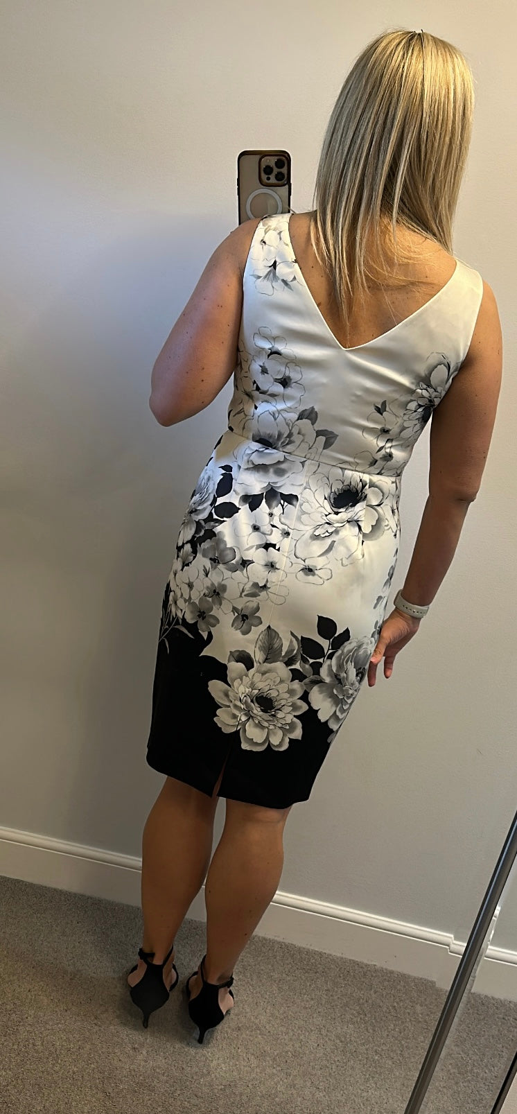 Coast ivory floral dress size 14