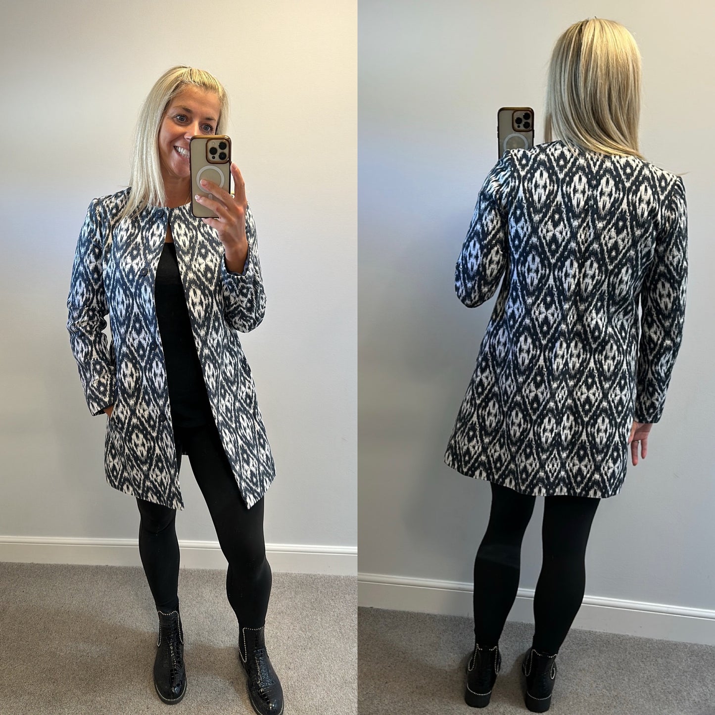 Marks and Spencer’s navy print jacket size 10