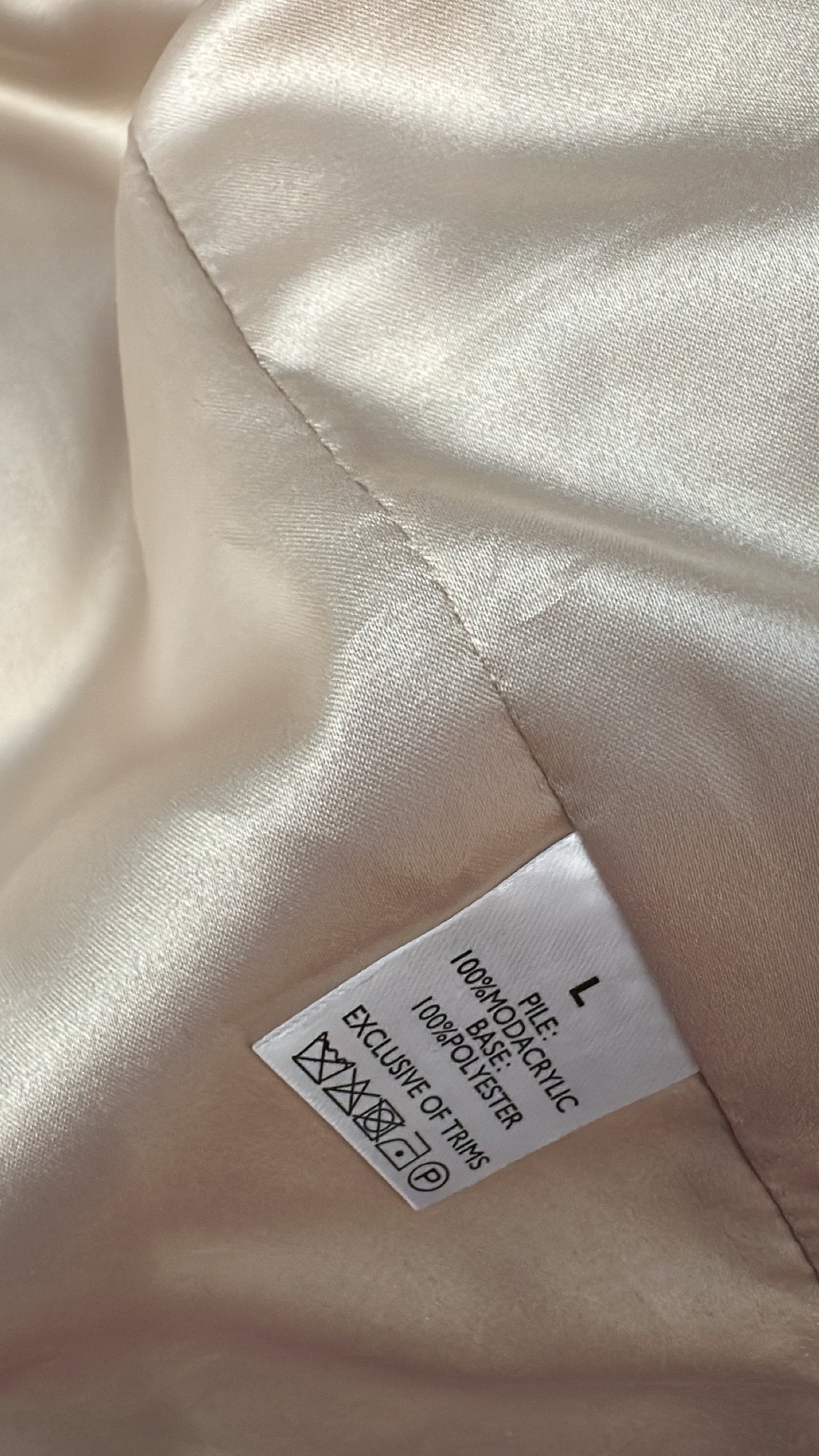 White label, white company cream faux fur jacket size 16 RRP £250