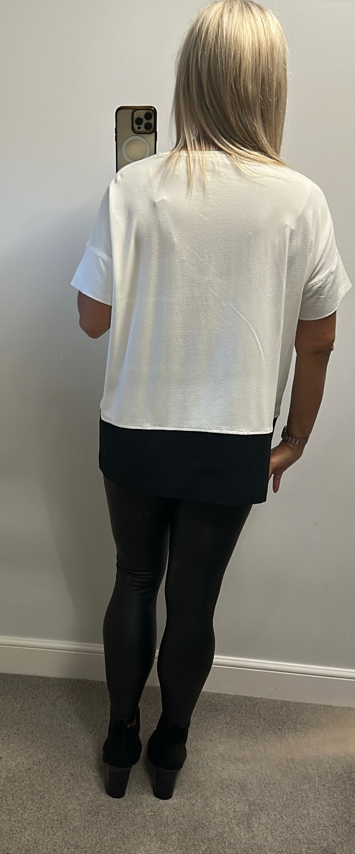 NAYA white and black top size 2 would fit upto size 16