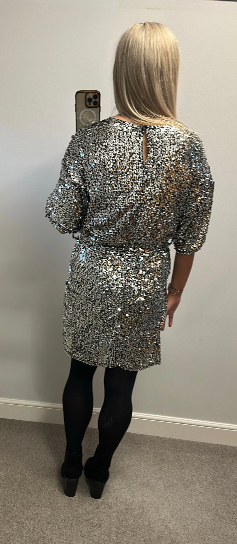 Primark silver sequin dress size 16