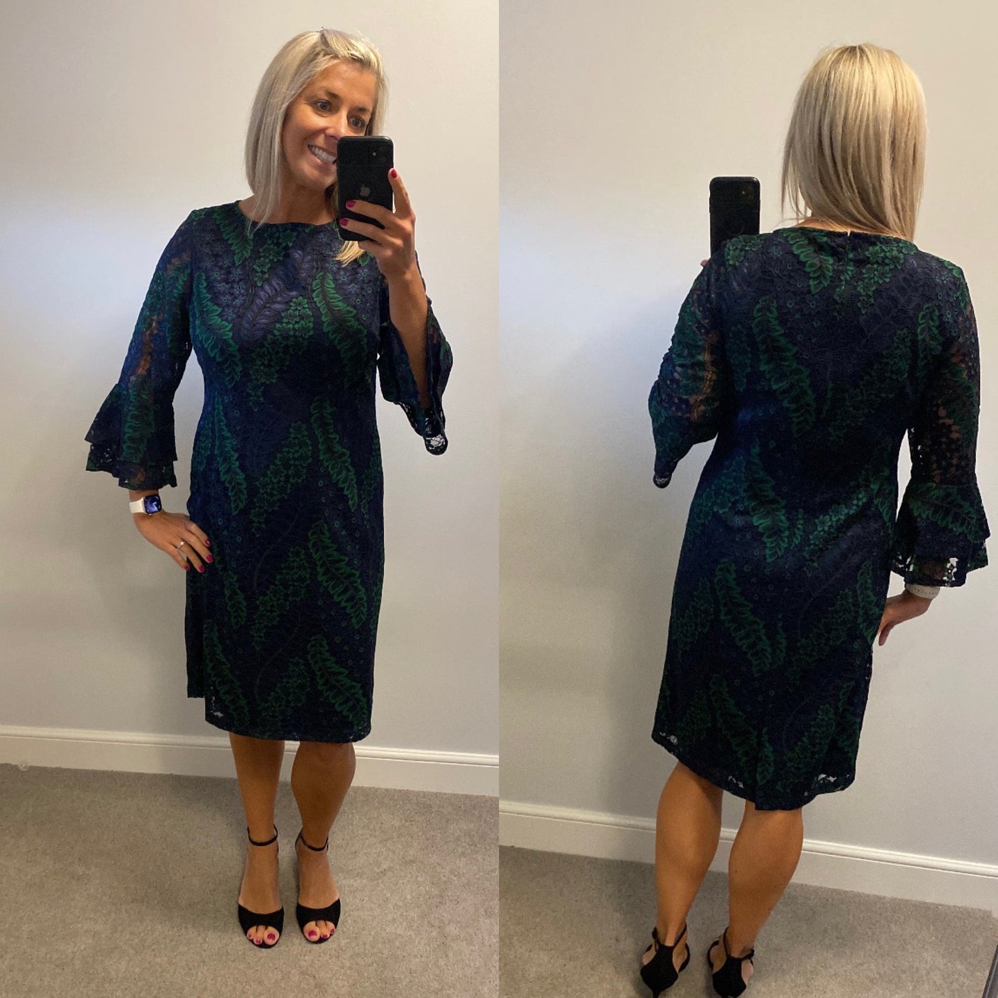 Together navy and green lace dress brand new with tags size 14