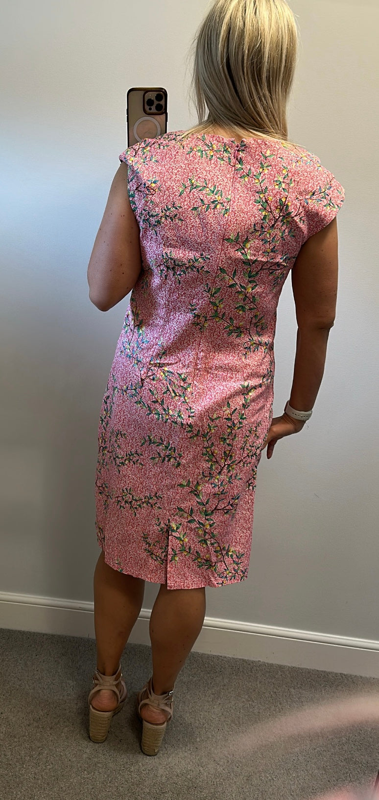 Joe Browns pink floral dress size 16