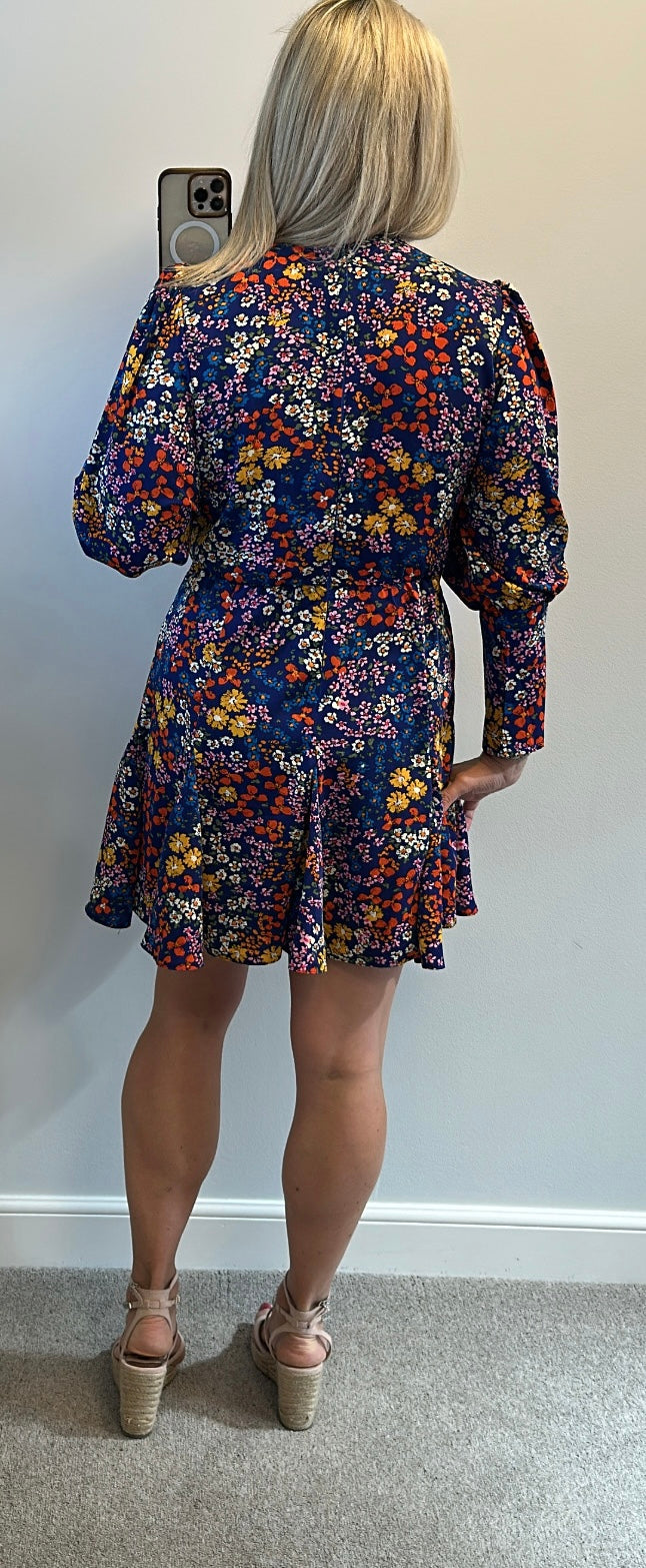 AX Paris navy floral dress size 12