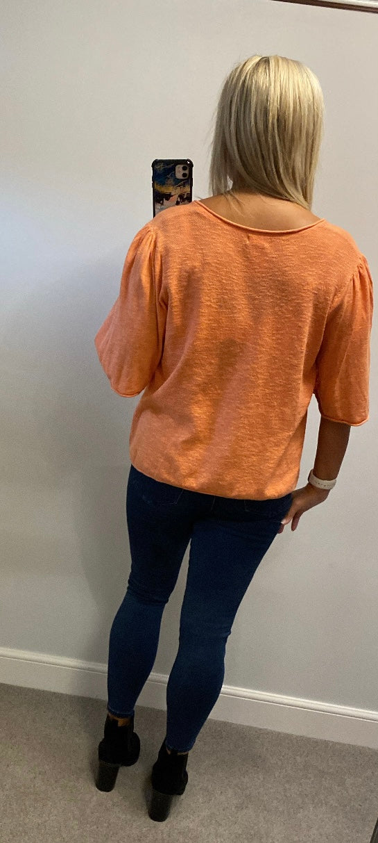 Fat face orange top size 16