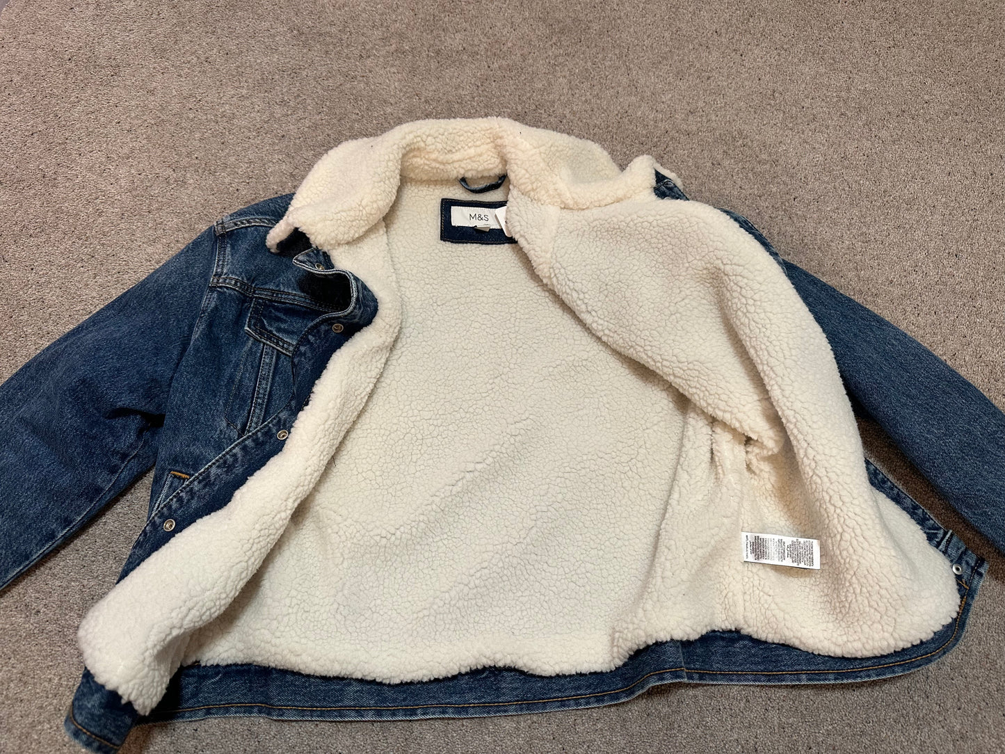 M&S denim lined jacket size 10 brand new without tags