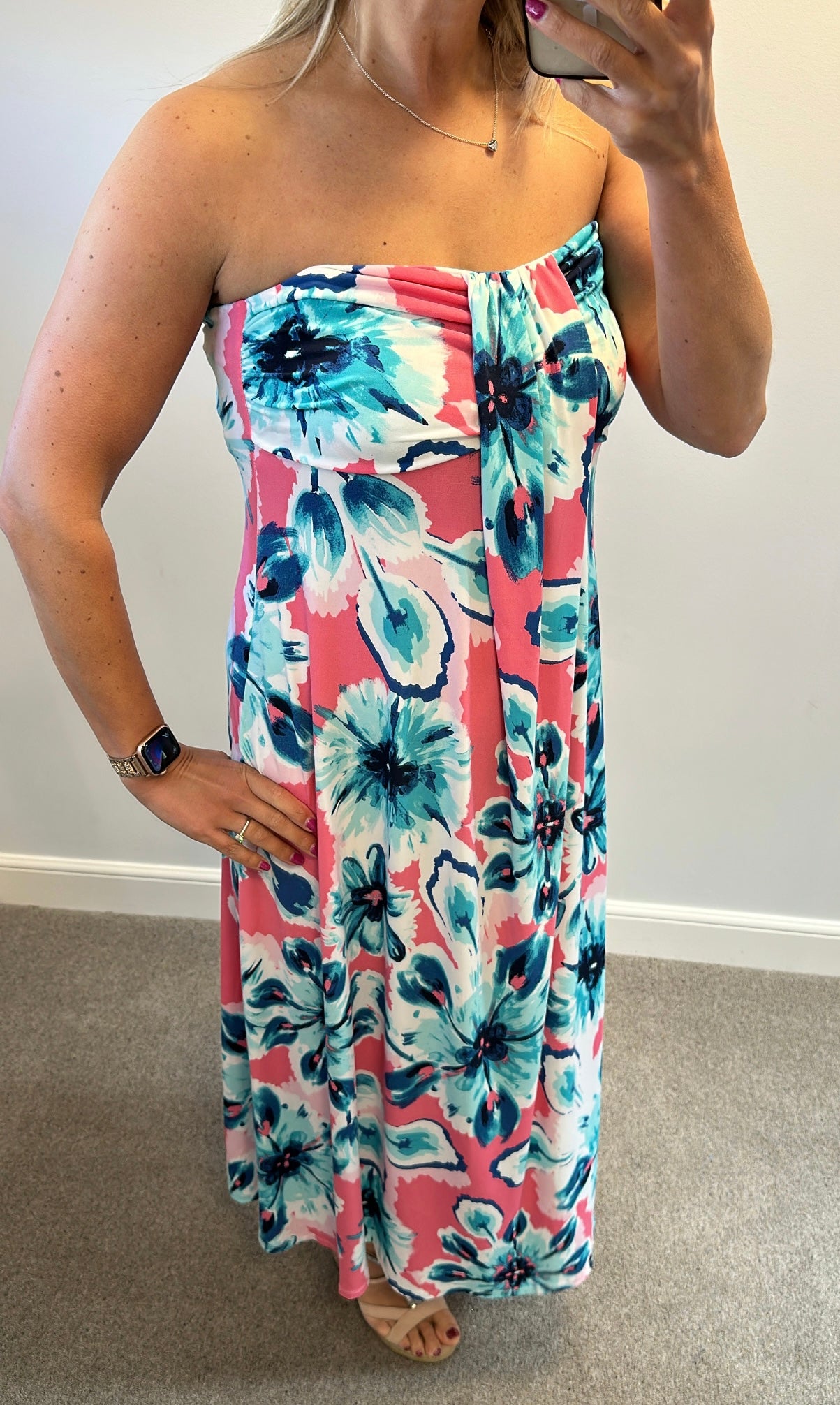 Kaleidoscope floral bandeau dress size 12