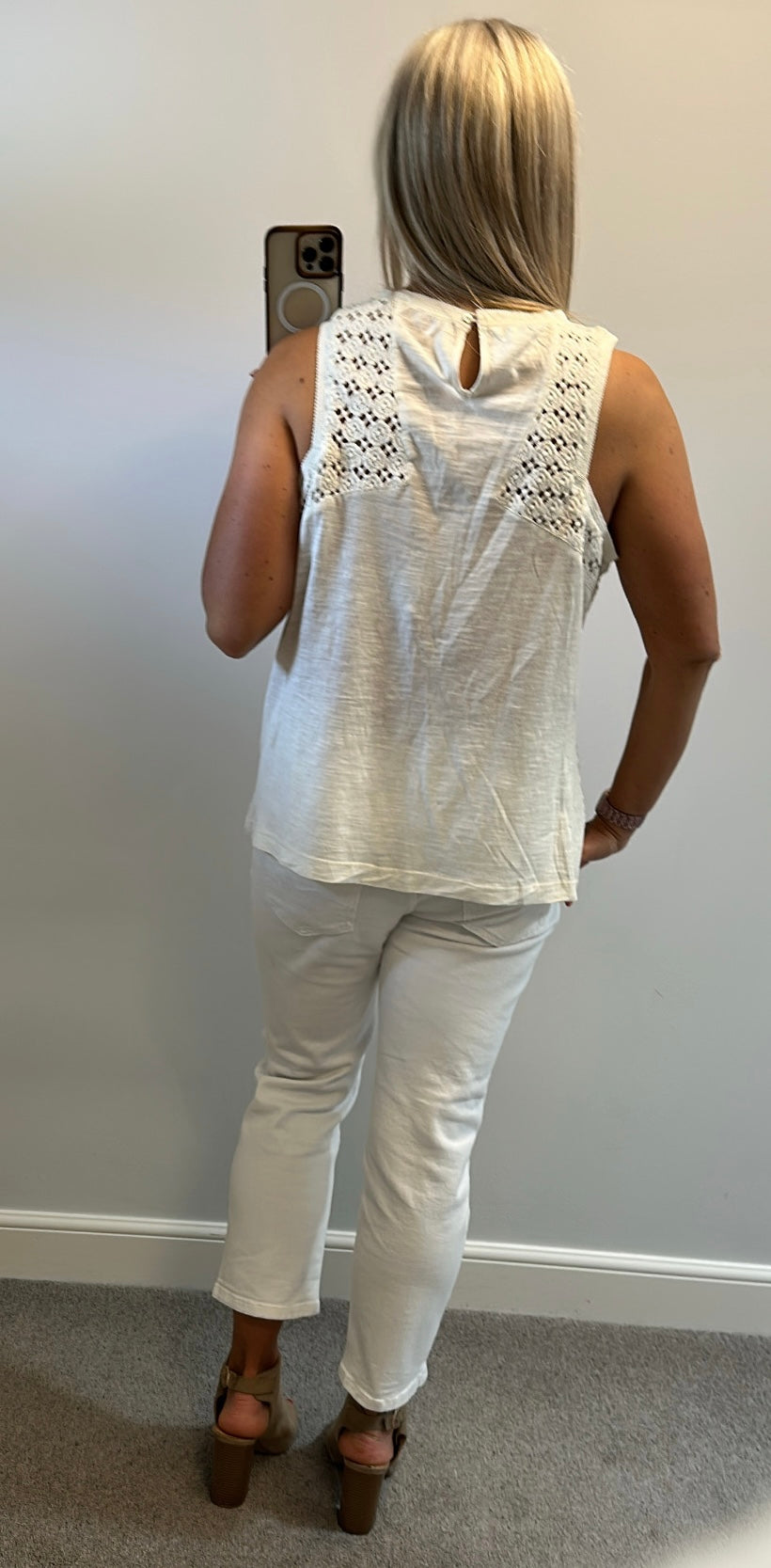 Fat face cream knit top size 18