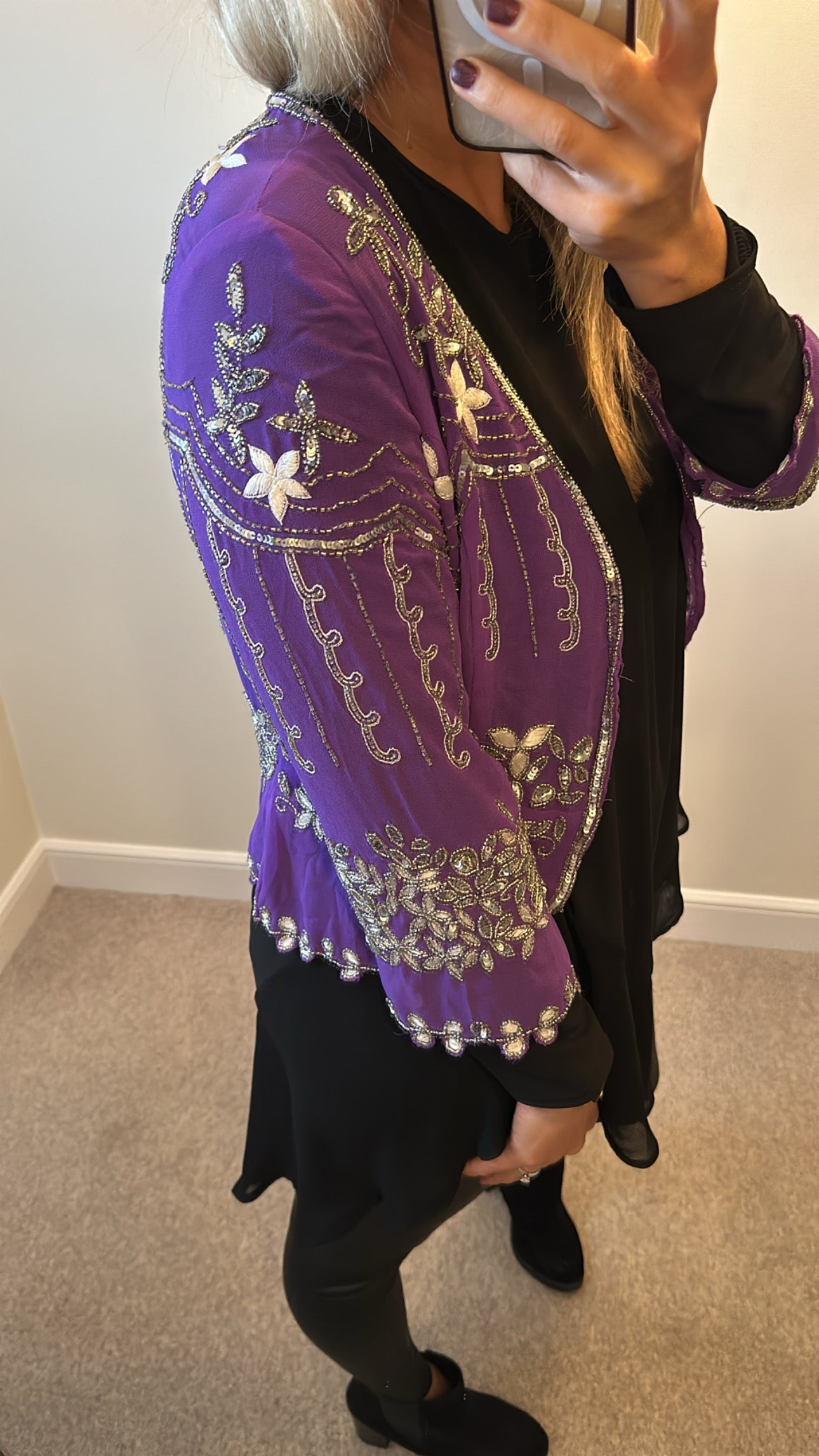 Together purple embellished top size 14 brand new with tags
