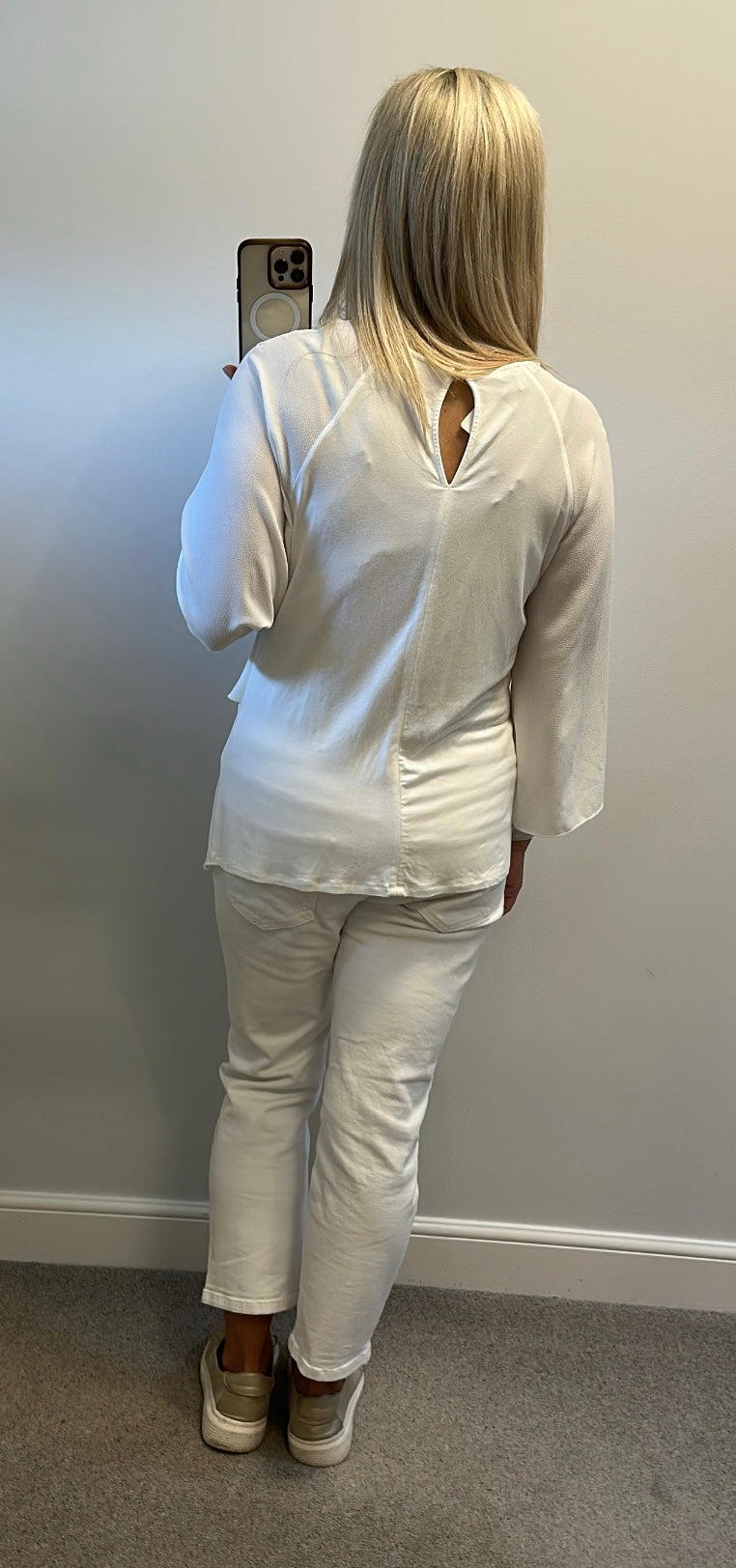 Next off white tie knot top size 12