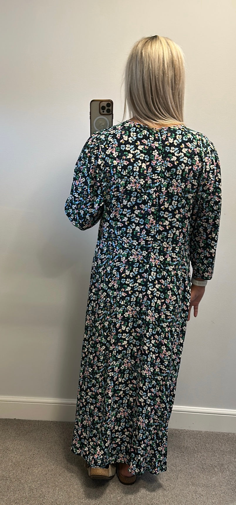 Marks and Spencer’s navy floral dress size 18