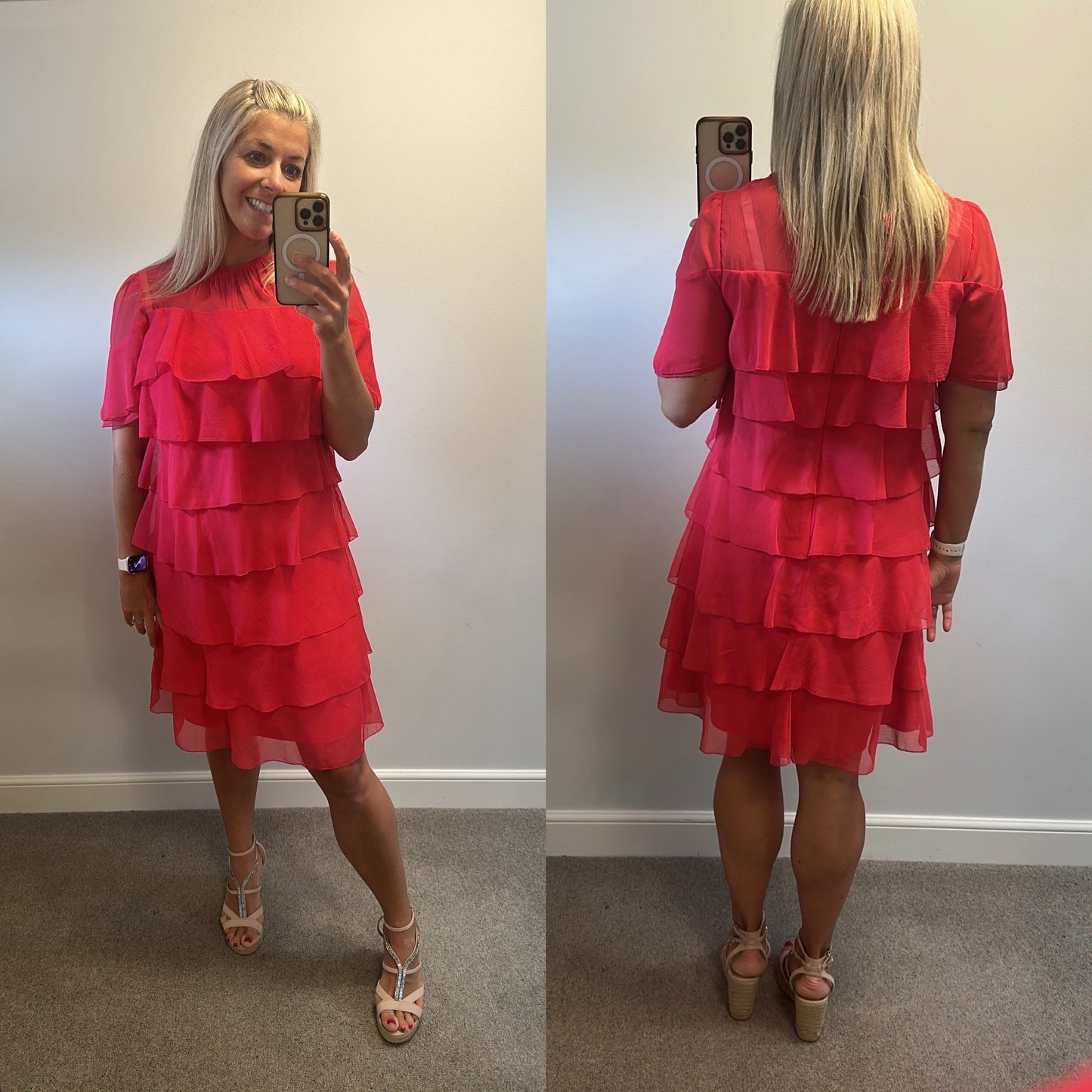 Phase eight cerise pink dress size 12