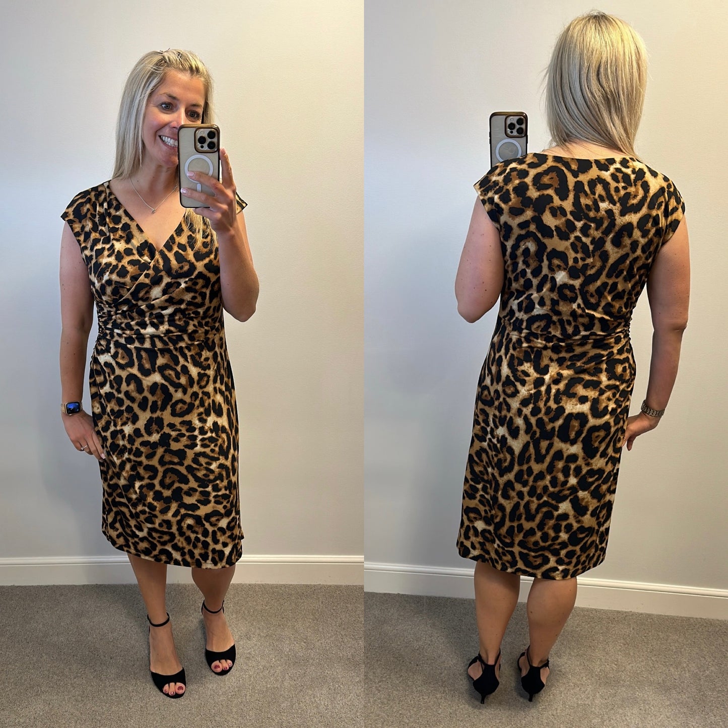Ronni Nicole animal print dress size 18