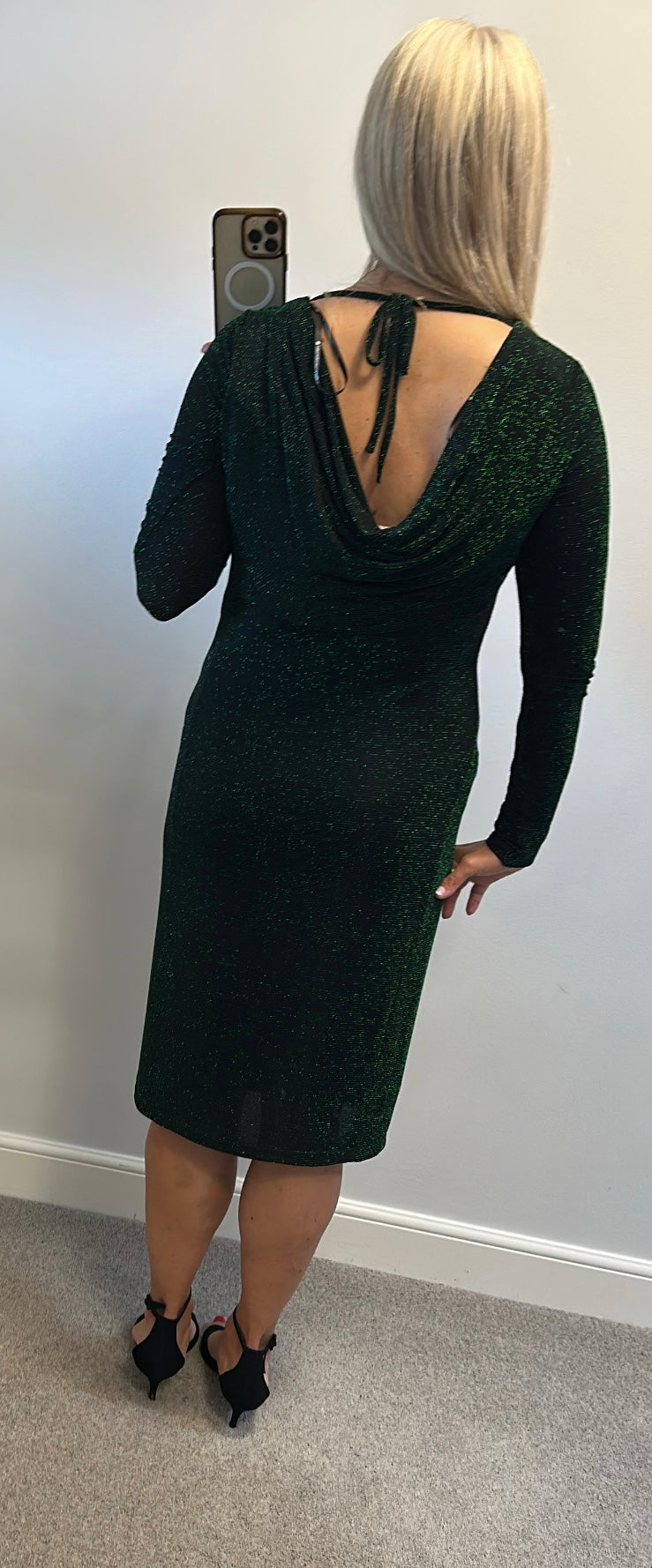 Star by Julien Macdonald green sparkly dress size 14