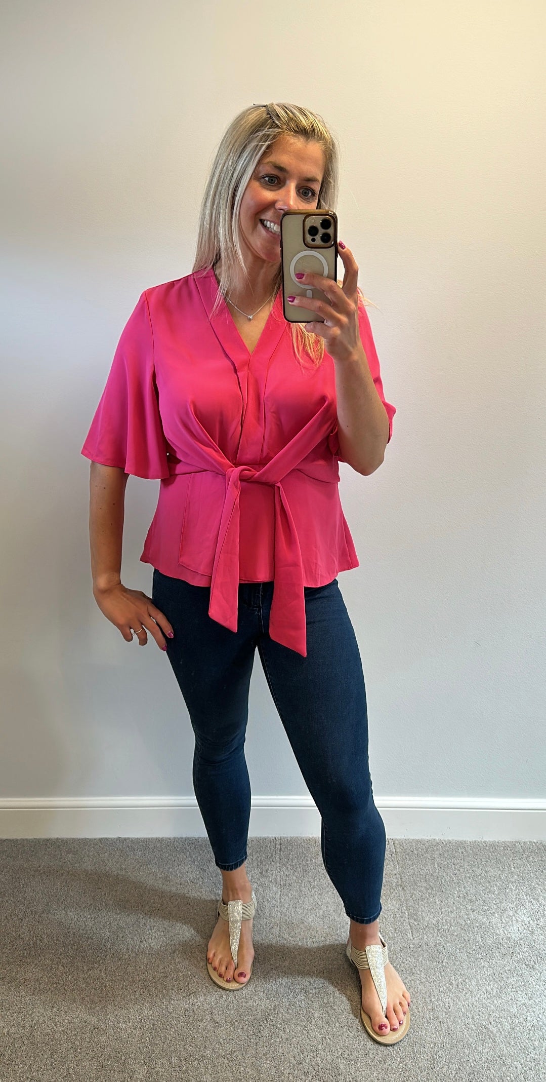 Ad lib pink top size 12