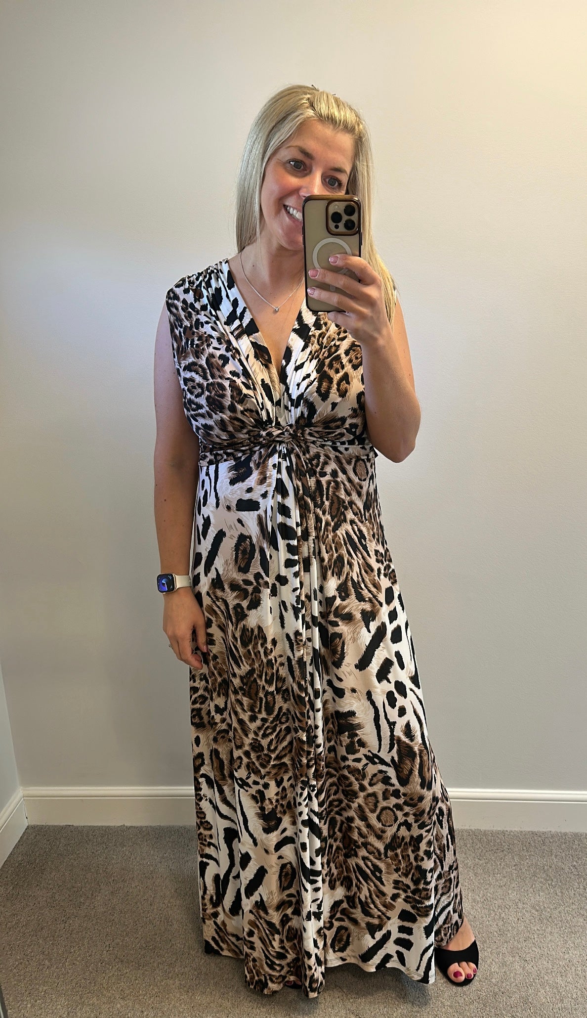 Ingenue animal print maxi dress one size fitting upto size 16