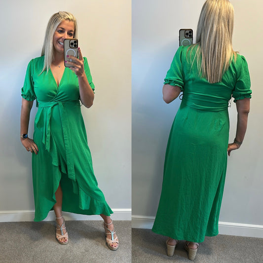 Girl in mind long green floaty dress size 12