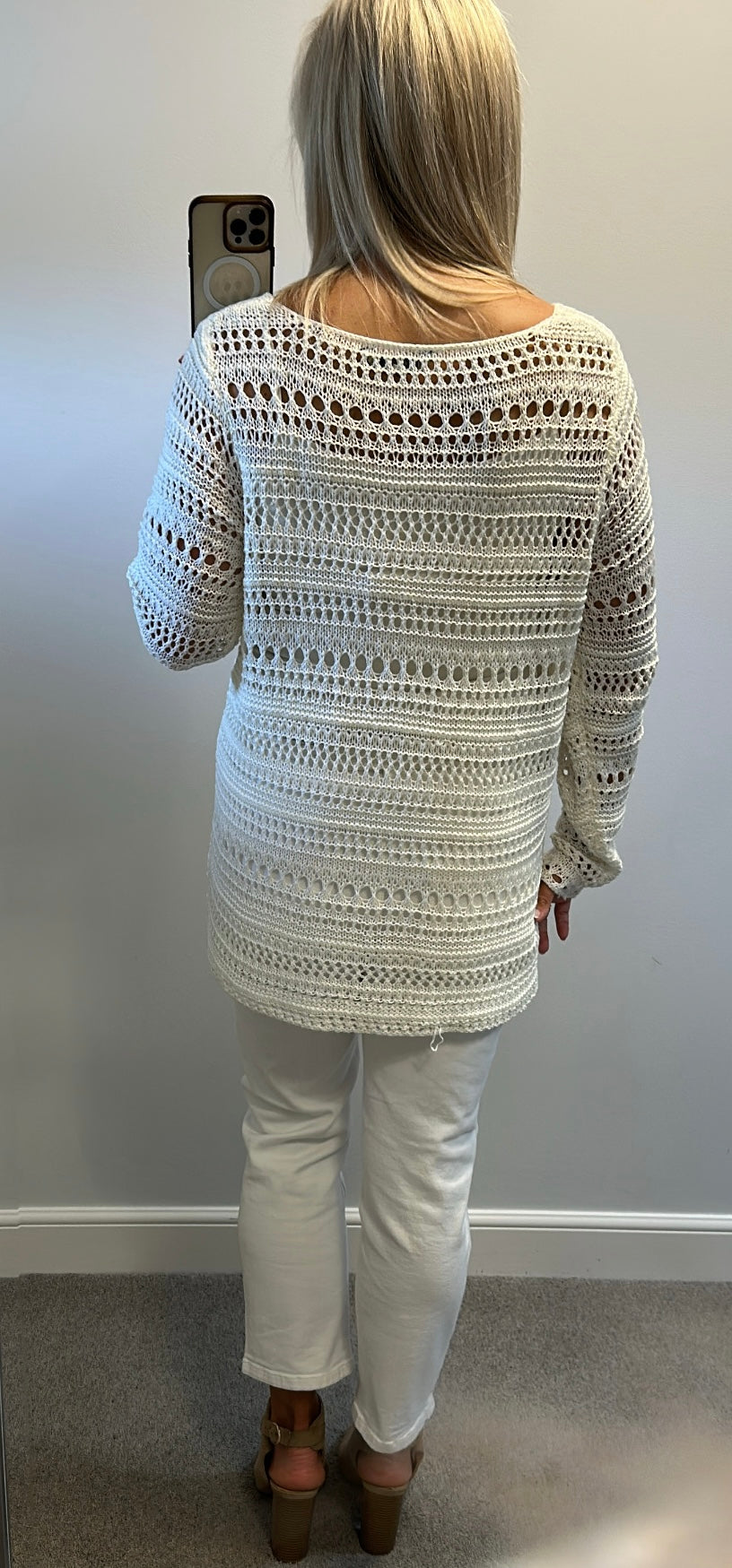 Mantaray cream knit jumper size 18