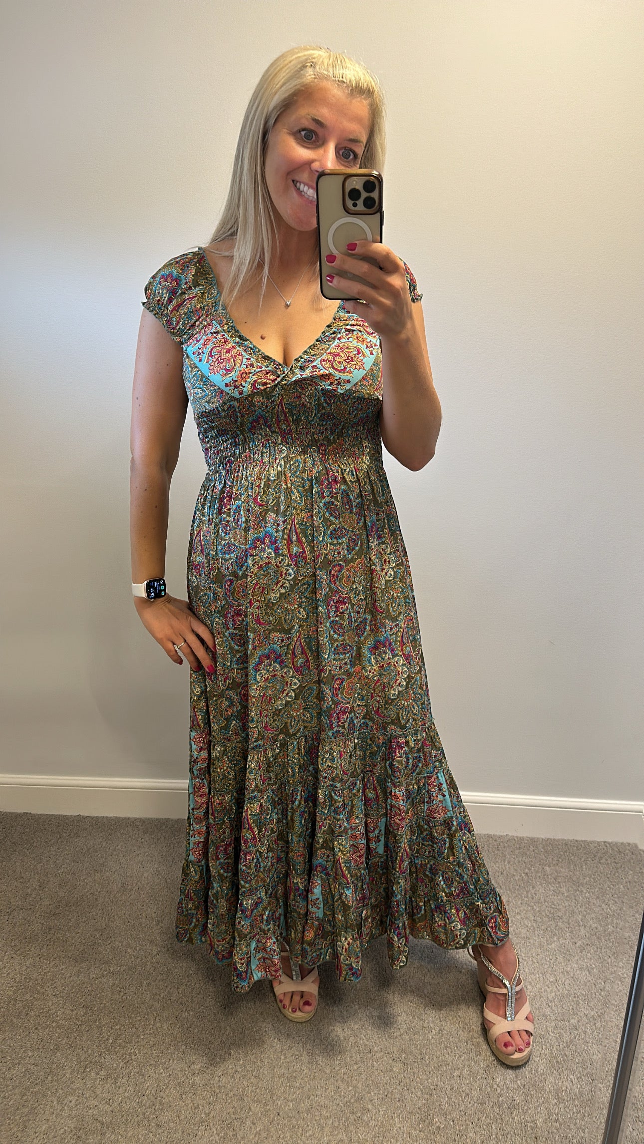 Cienna paisley print dress size M would fit upto size 14