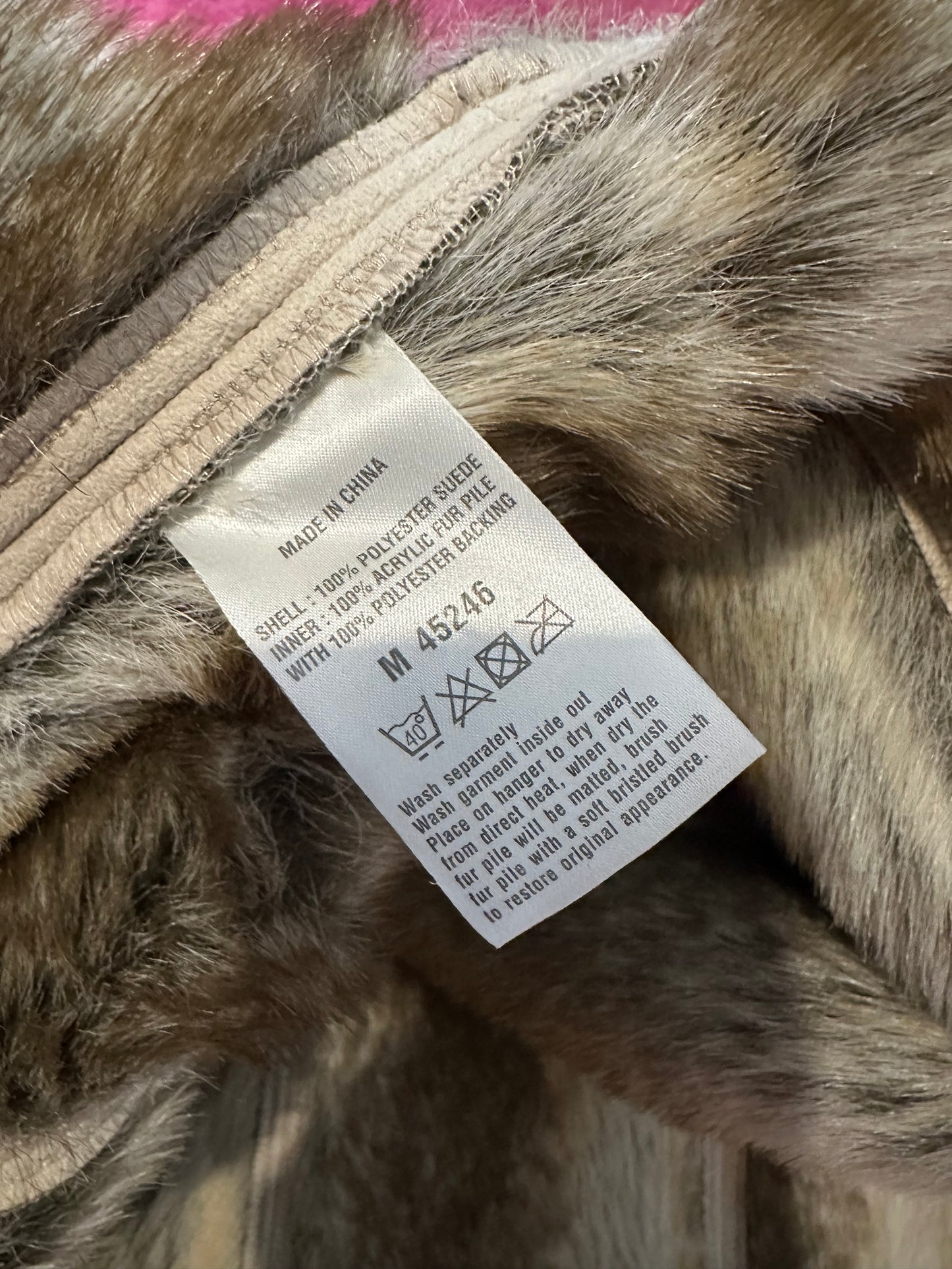 Next cream faux fur lining jacket size 12