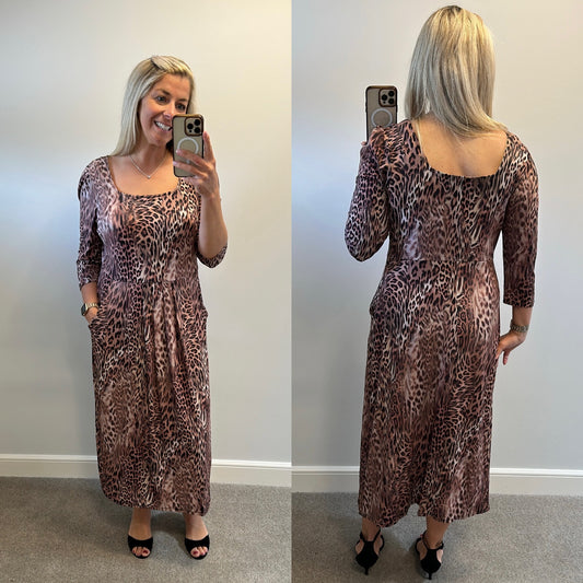 Together animal print dress with pockets size 16