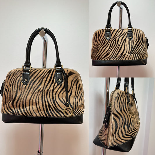 Edina Ronay Tiger print handbag 100% cow leather