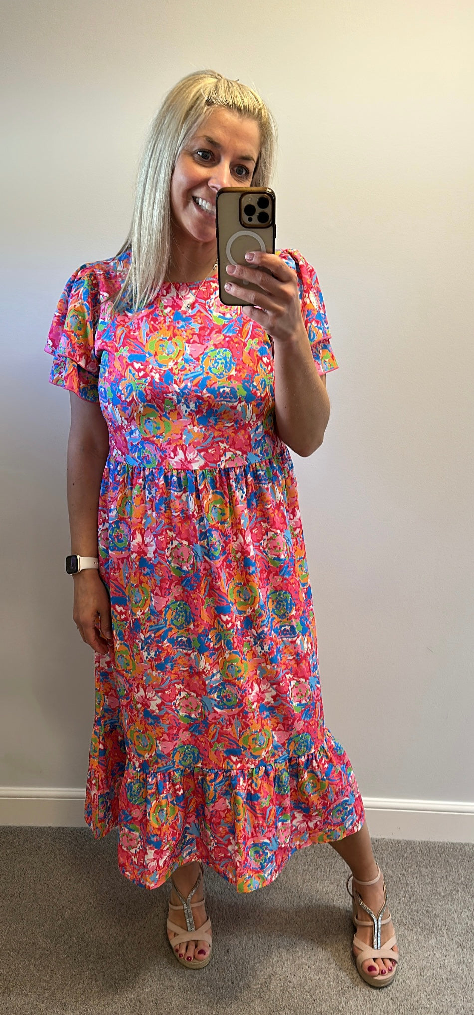 Urban bliss pink floral dress size 12
