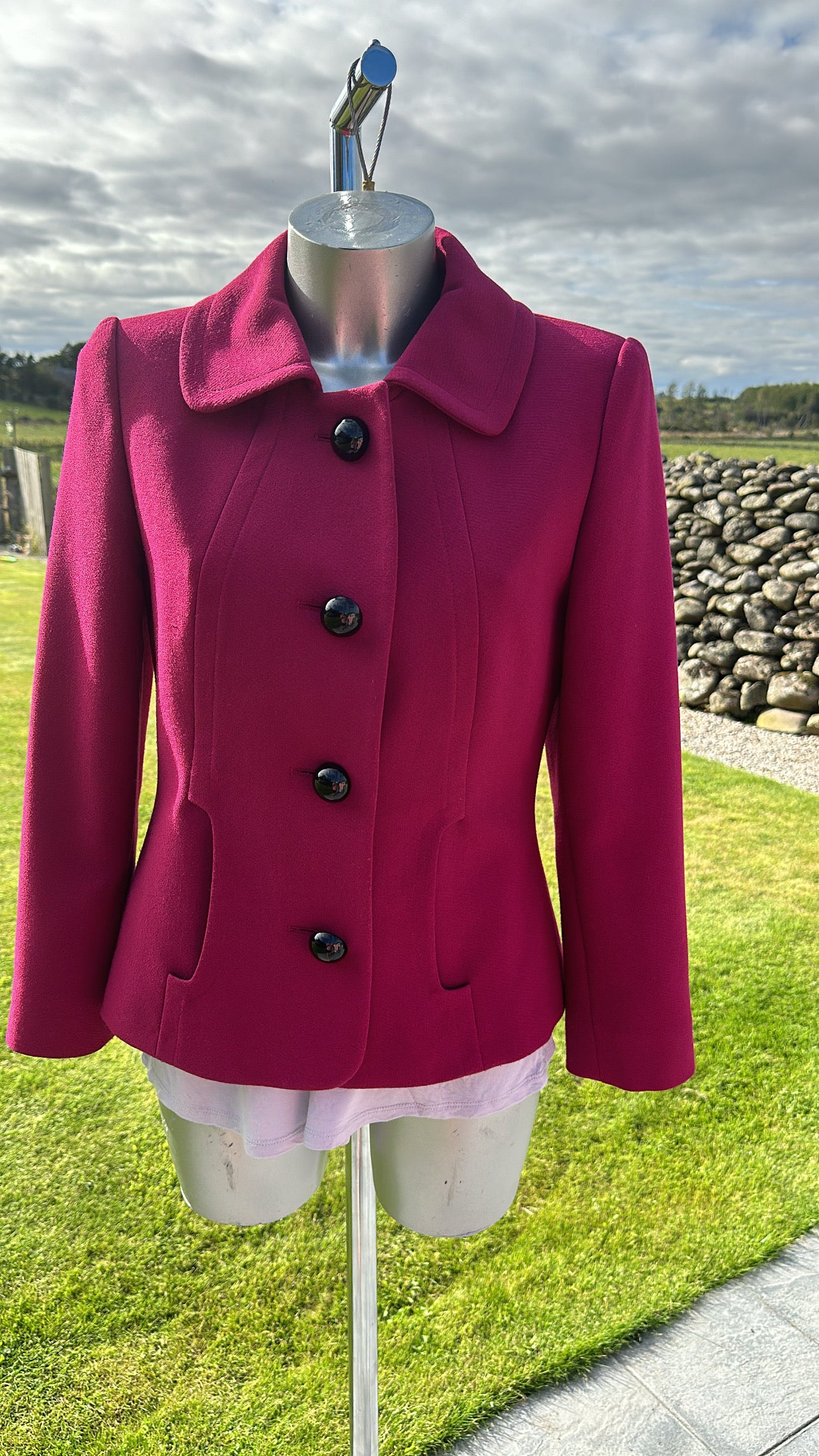 M&S portfolio fuchsia pink jacket size 10