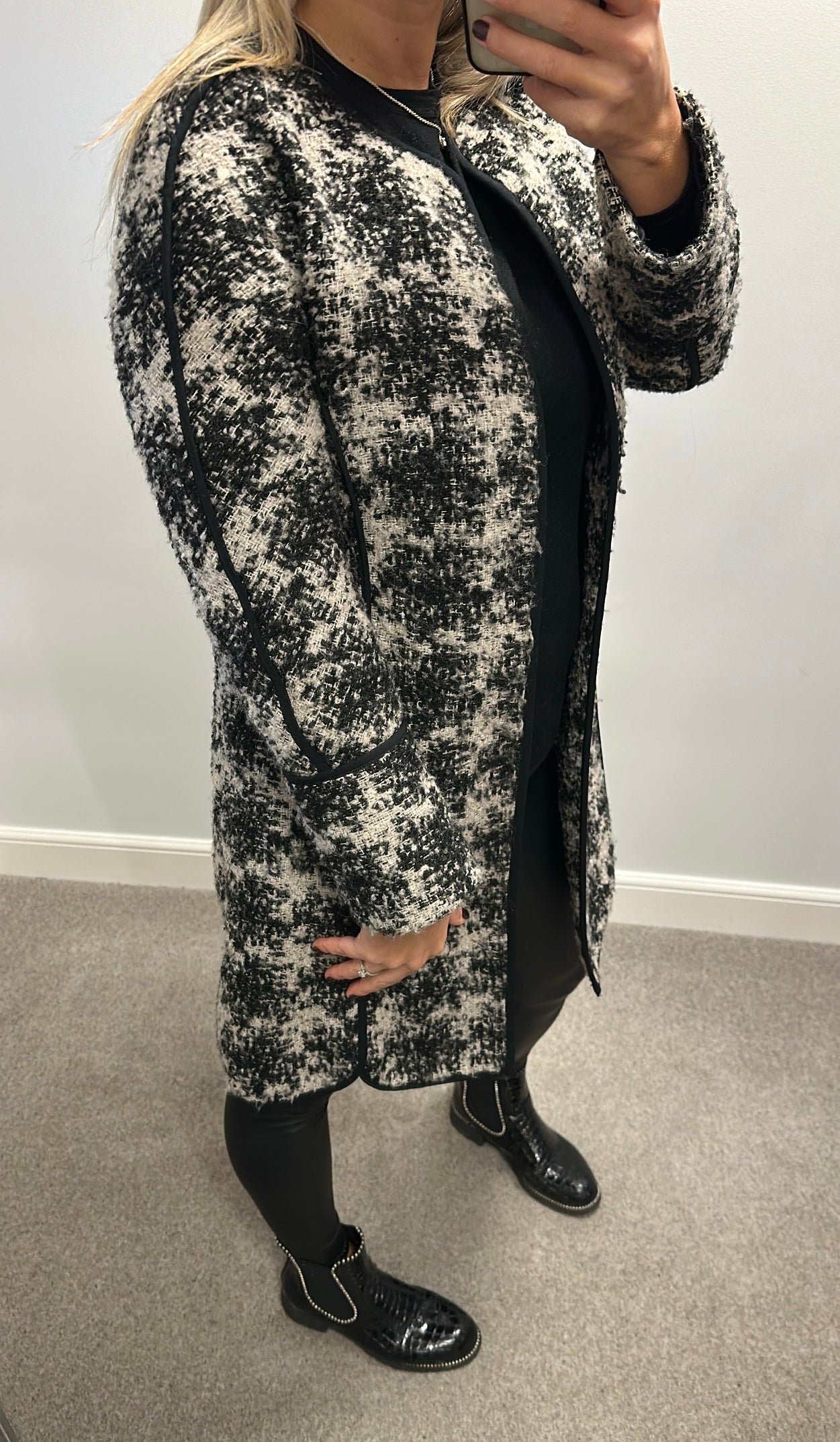 Autograph black and off white print jacket size 6