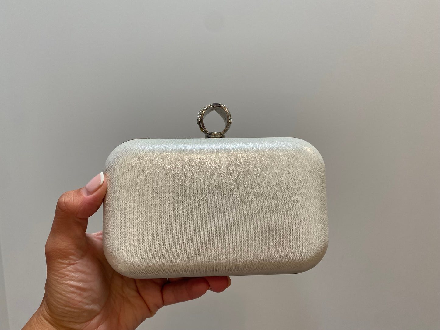 Diamanté clutch bag with strap