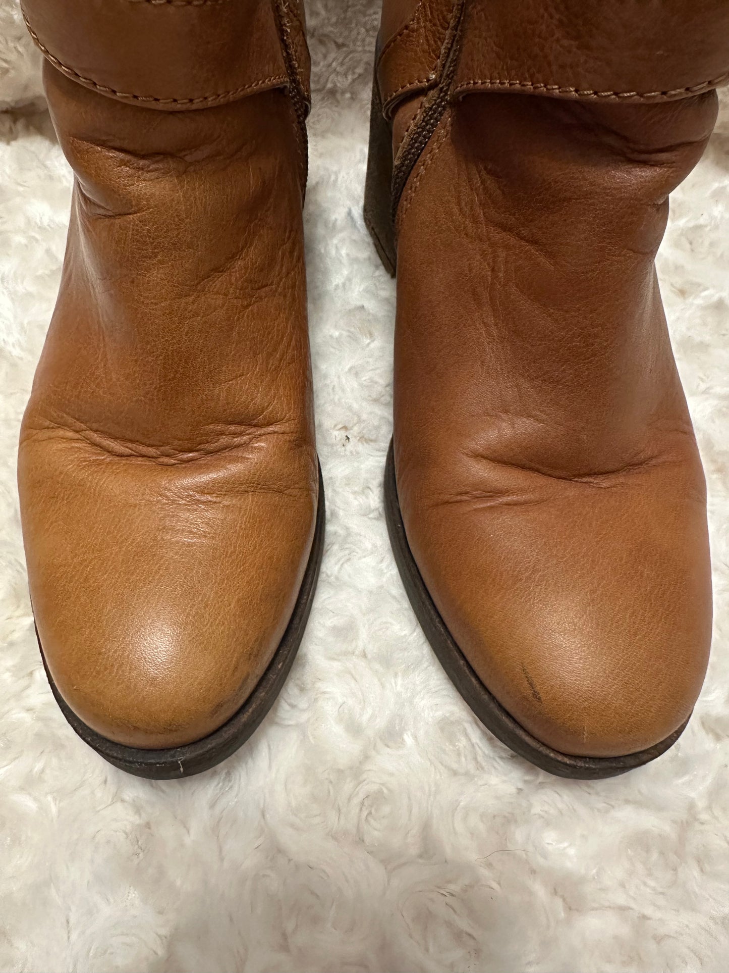 Brown leather lined boots brand new size UK 5