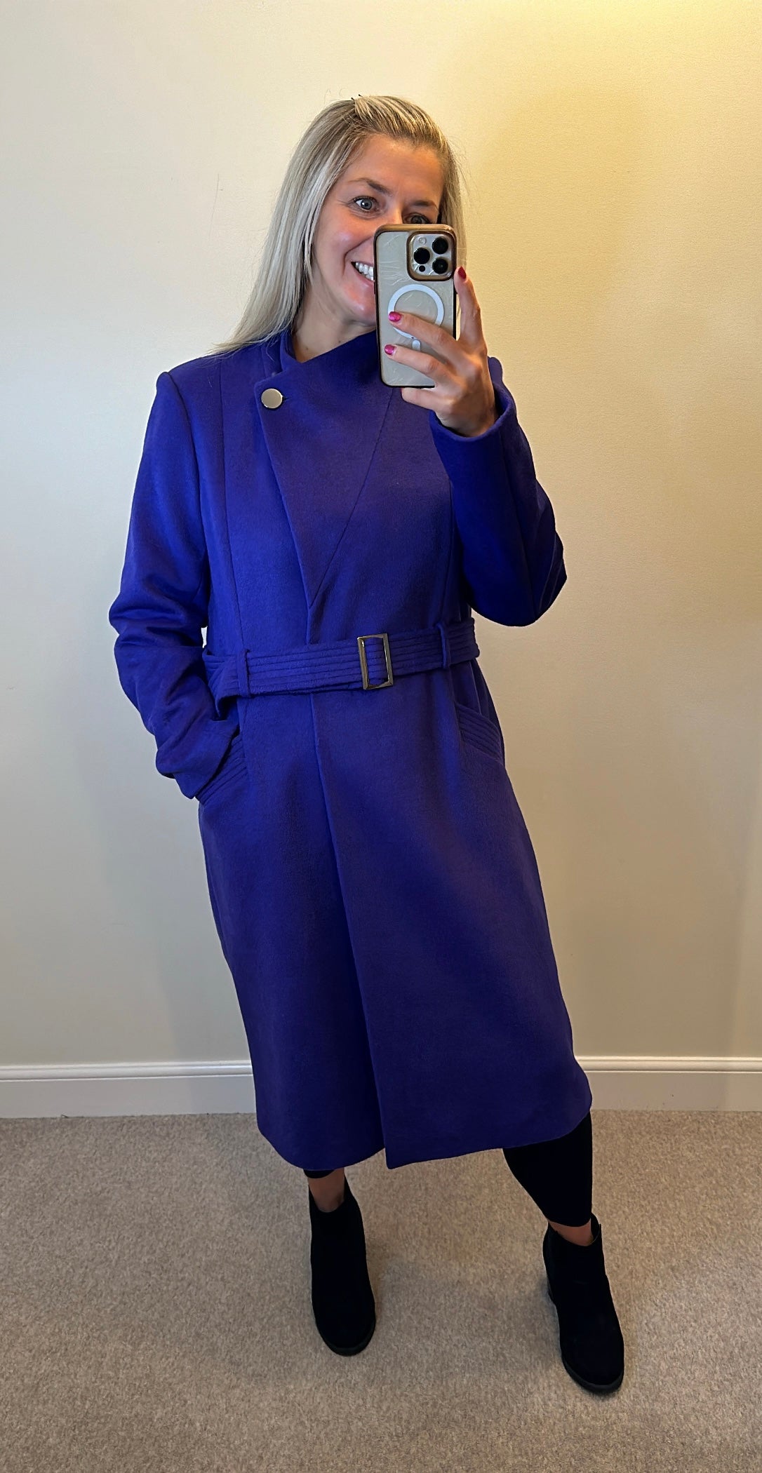 Phase eight purple long line jacket size 14