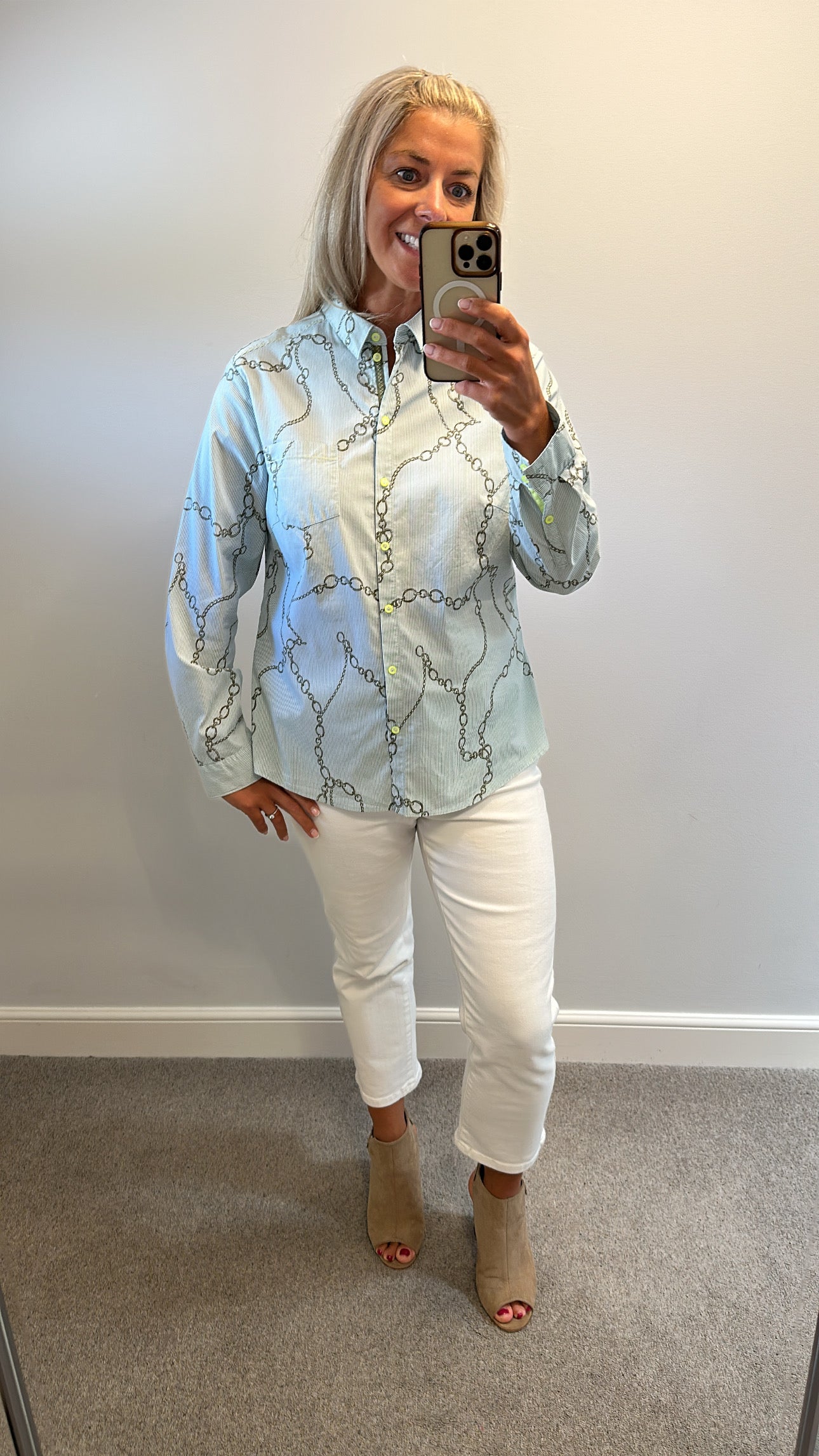 Bianca blue chain shirt size 18