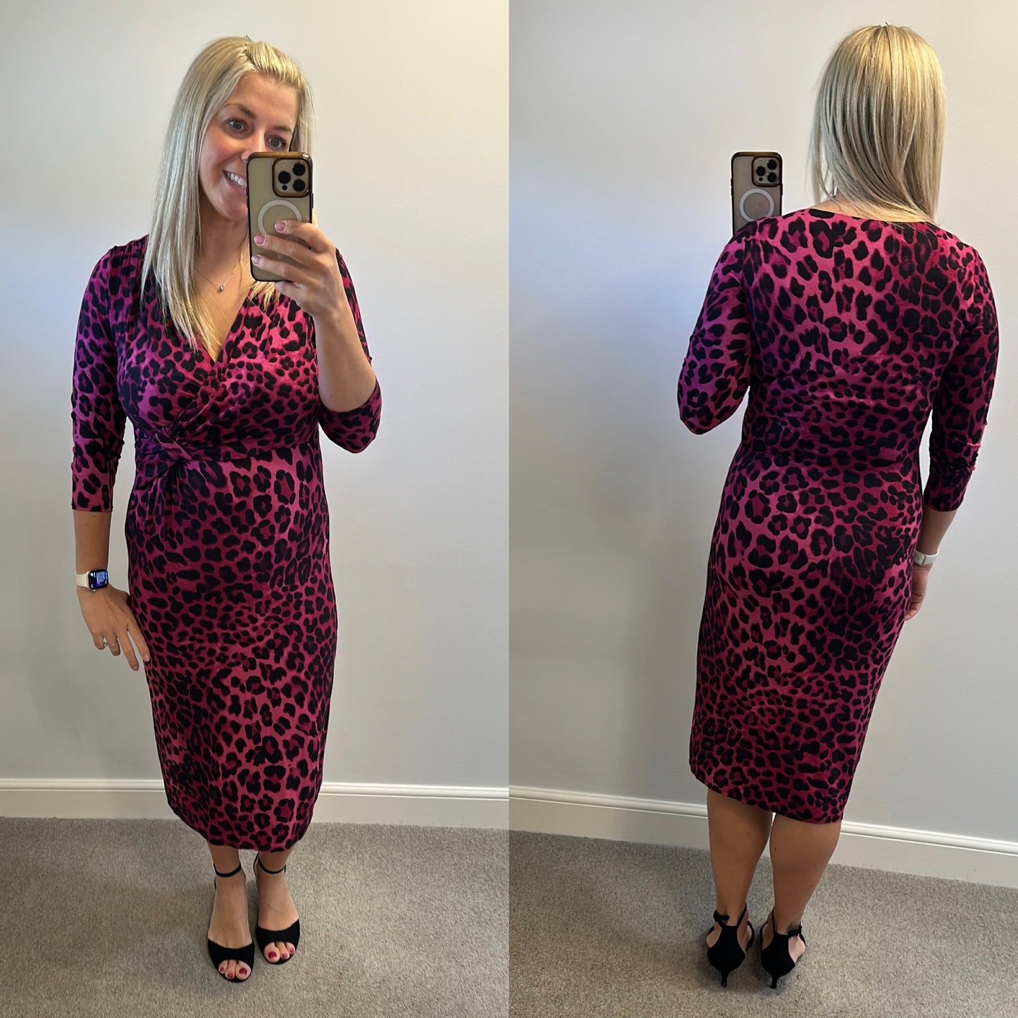 Peruna purple print dress size 14