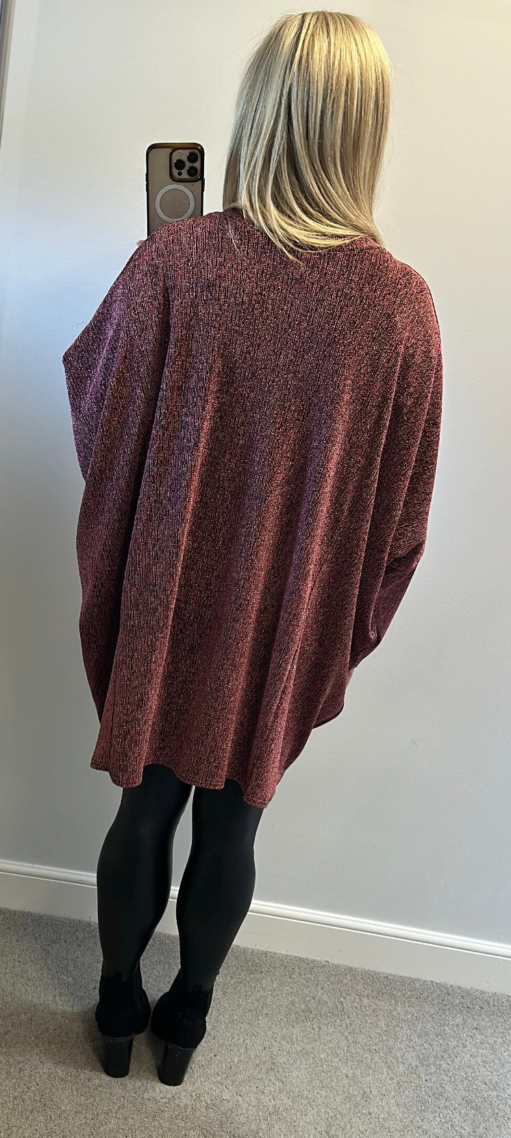 Pink shimmer long top / dress fitting upto size 20+