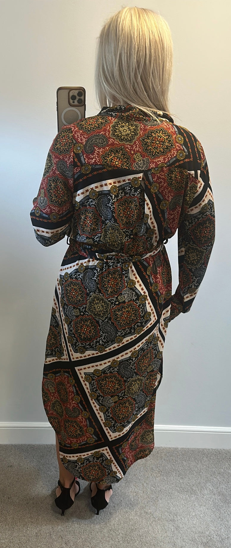 Stella Morgan black print dress size 12 brand new with tags