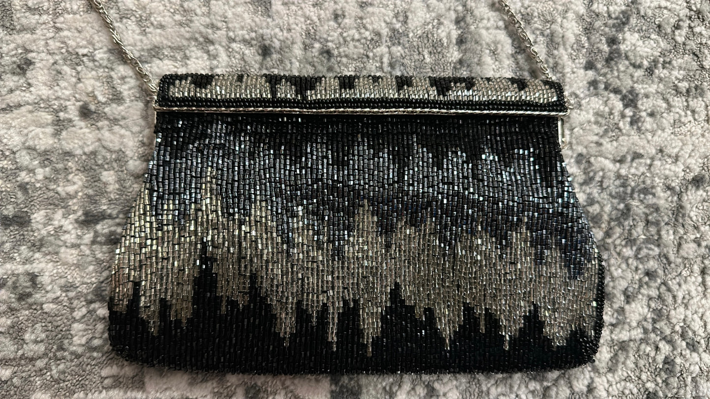 Beautiful Beaded evening clutch / cross over bag