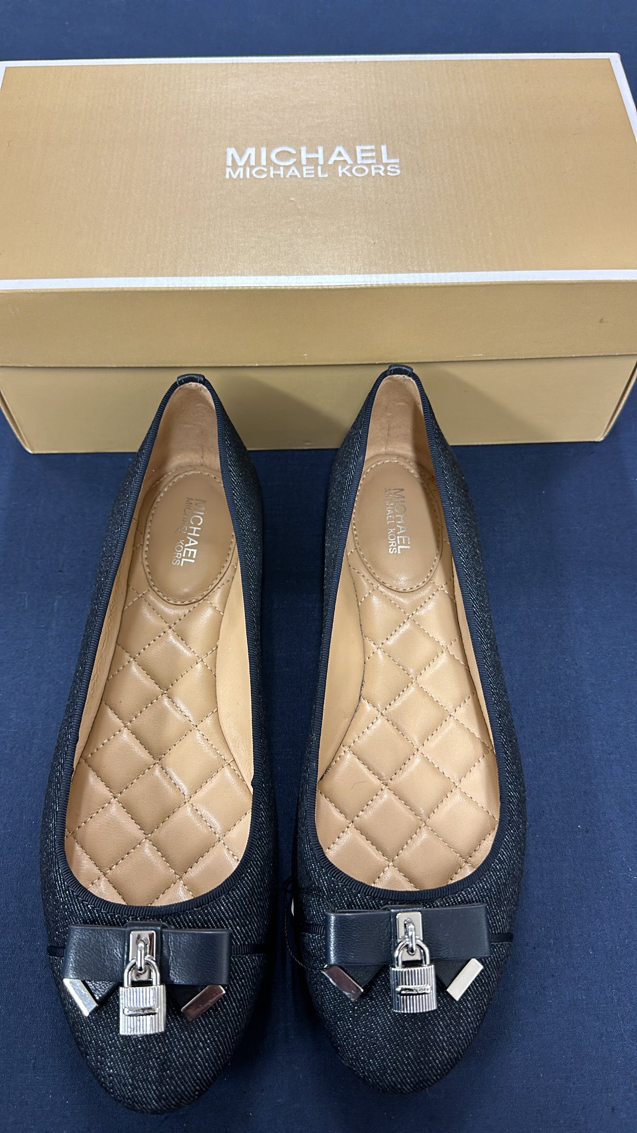 Michael Kors Alice Denim Ballet Flat UK 5.5 brand new with box