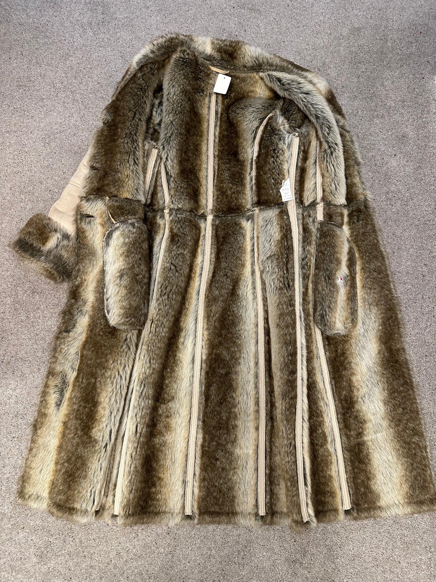 Next cream faux fur lining jacket size 12