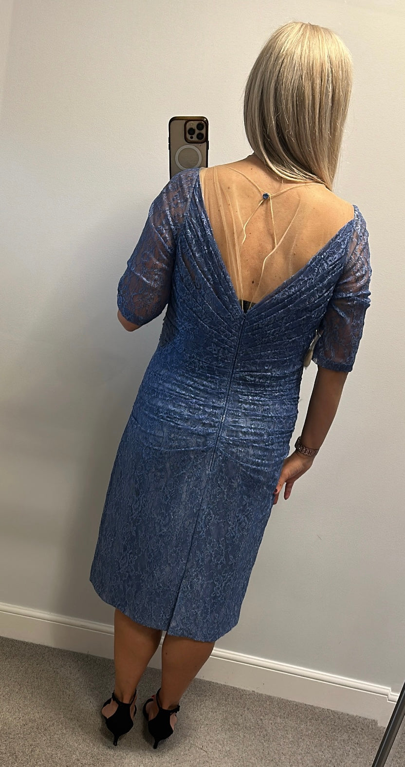 John Charles cornflour blue jacket embellished dress and jacket size 18 brand new with tags RRP £799