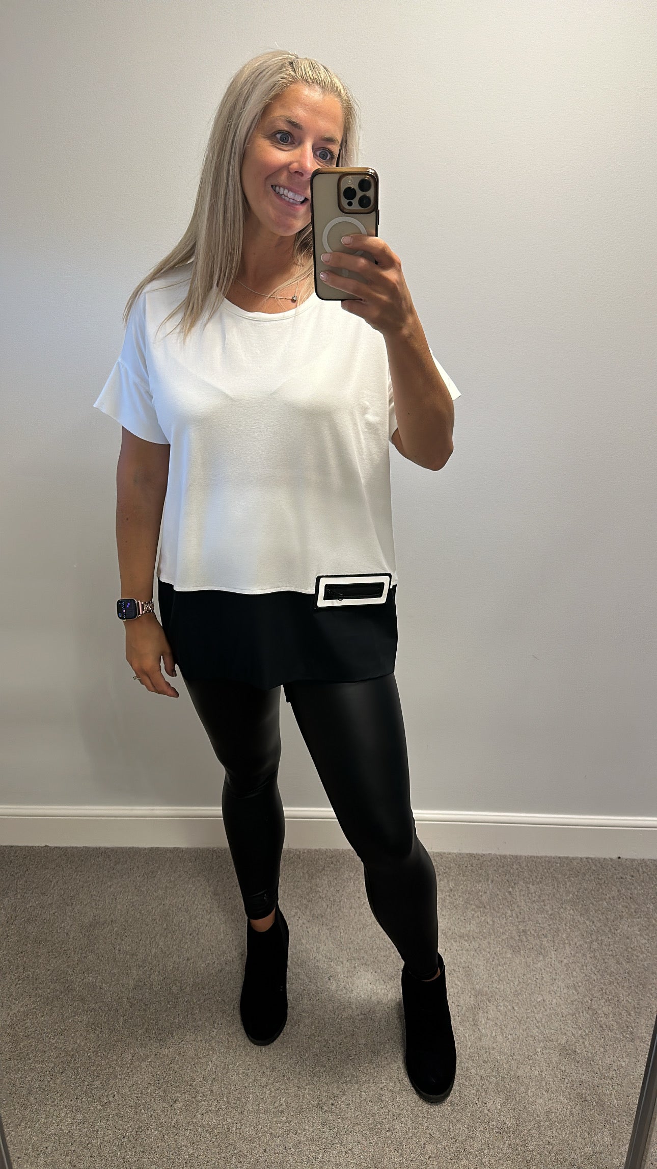 NAYA white and black top size 2 would fit upto size 16