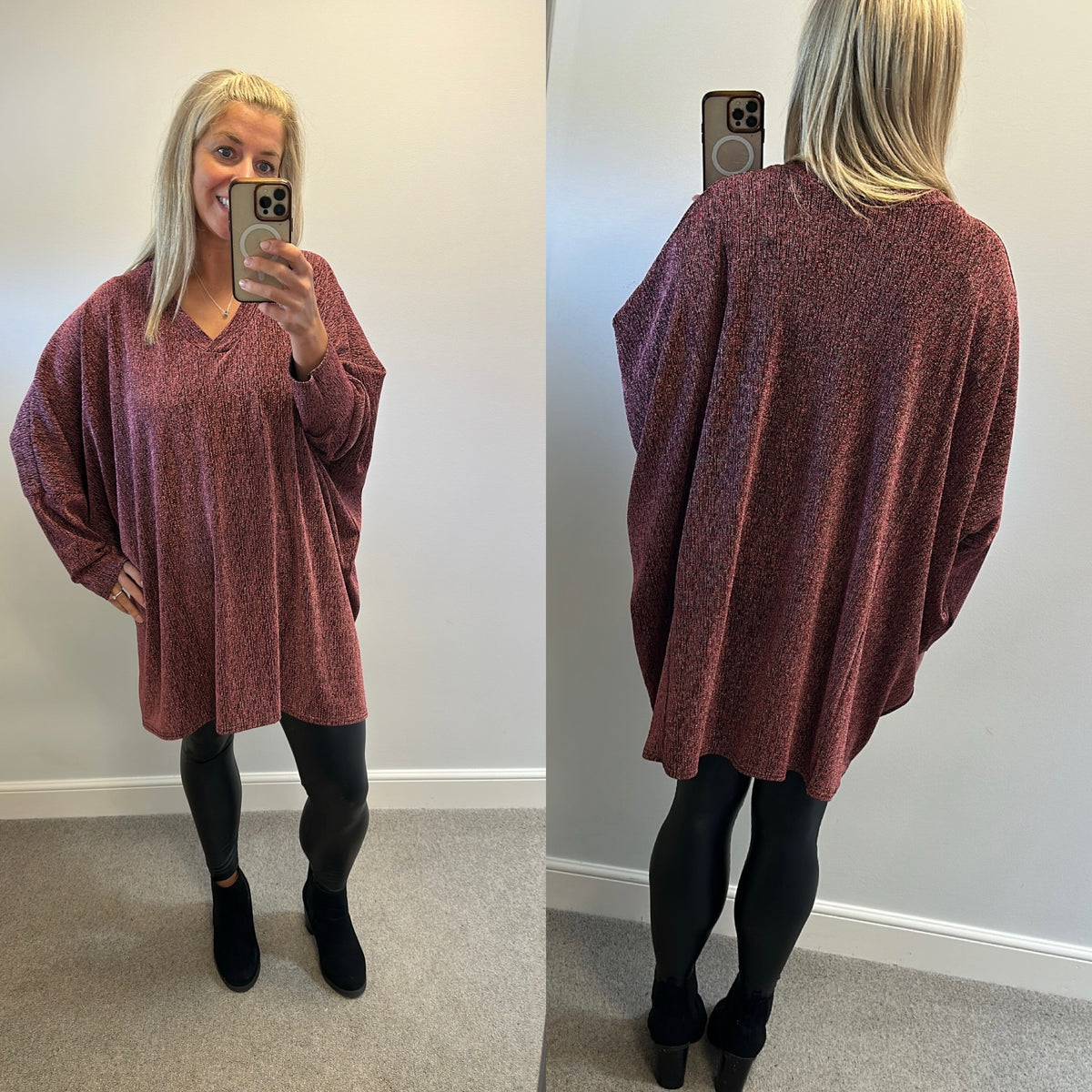 Pink shimmer long top / dress fitting upto size 20+