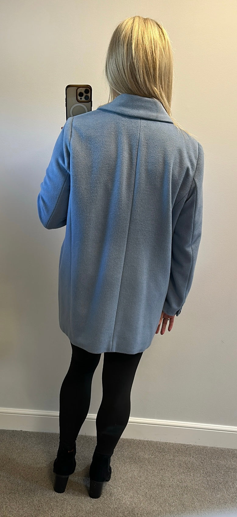 Phase eight baby blue wool jacket size 14