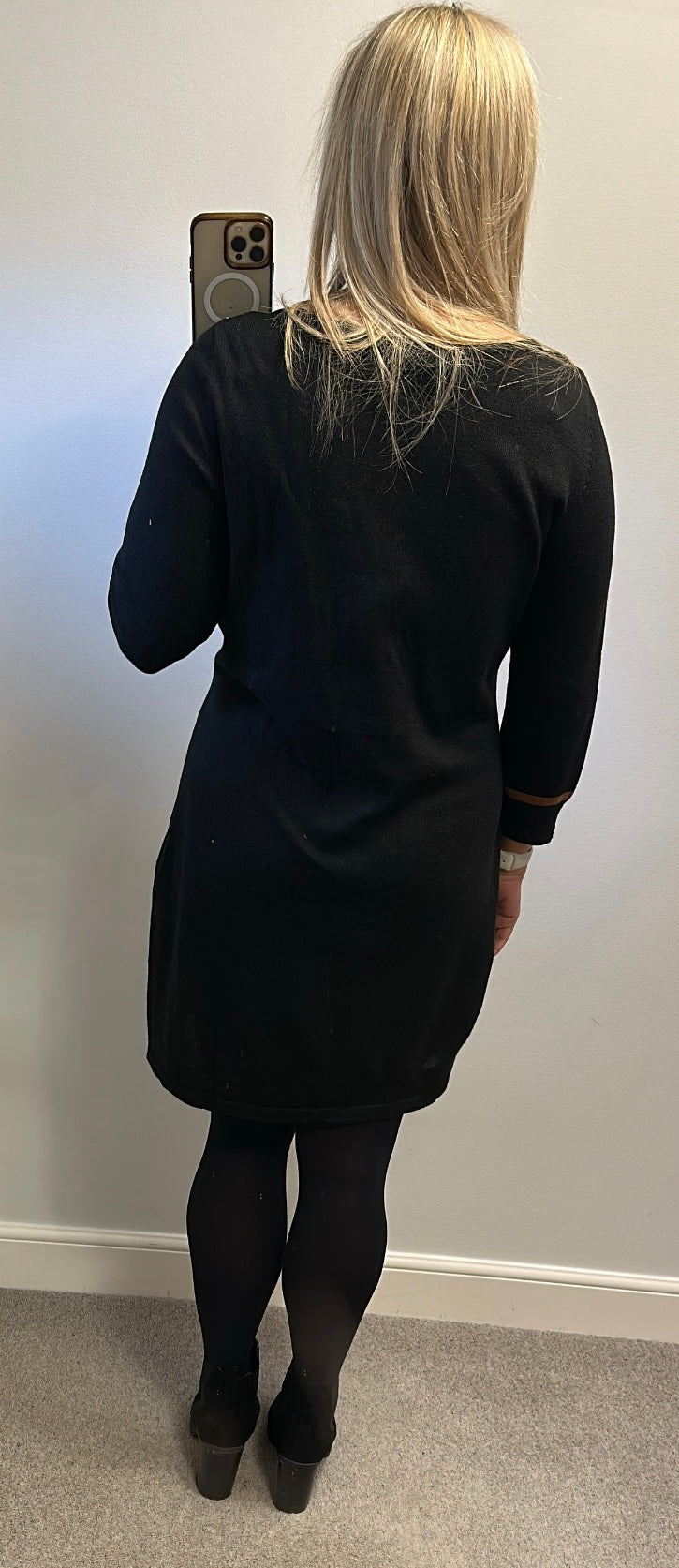 Wallis brown and black knit dress size L would fit upto size 18