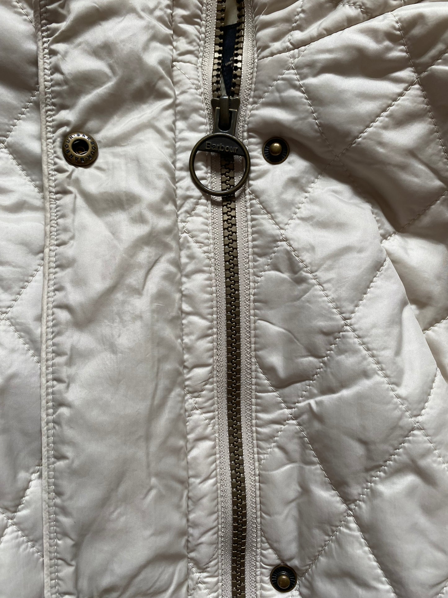 Barbour cream quilted jacket size 20
