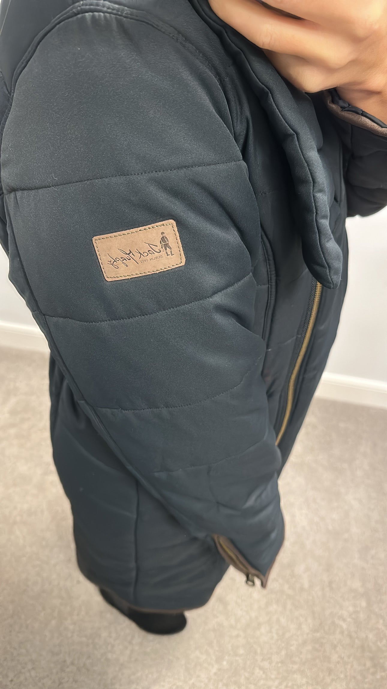 Jack Murphy navy quilted jacket size 16 RRP £250