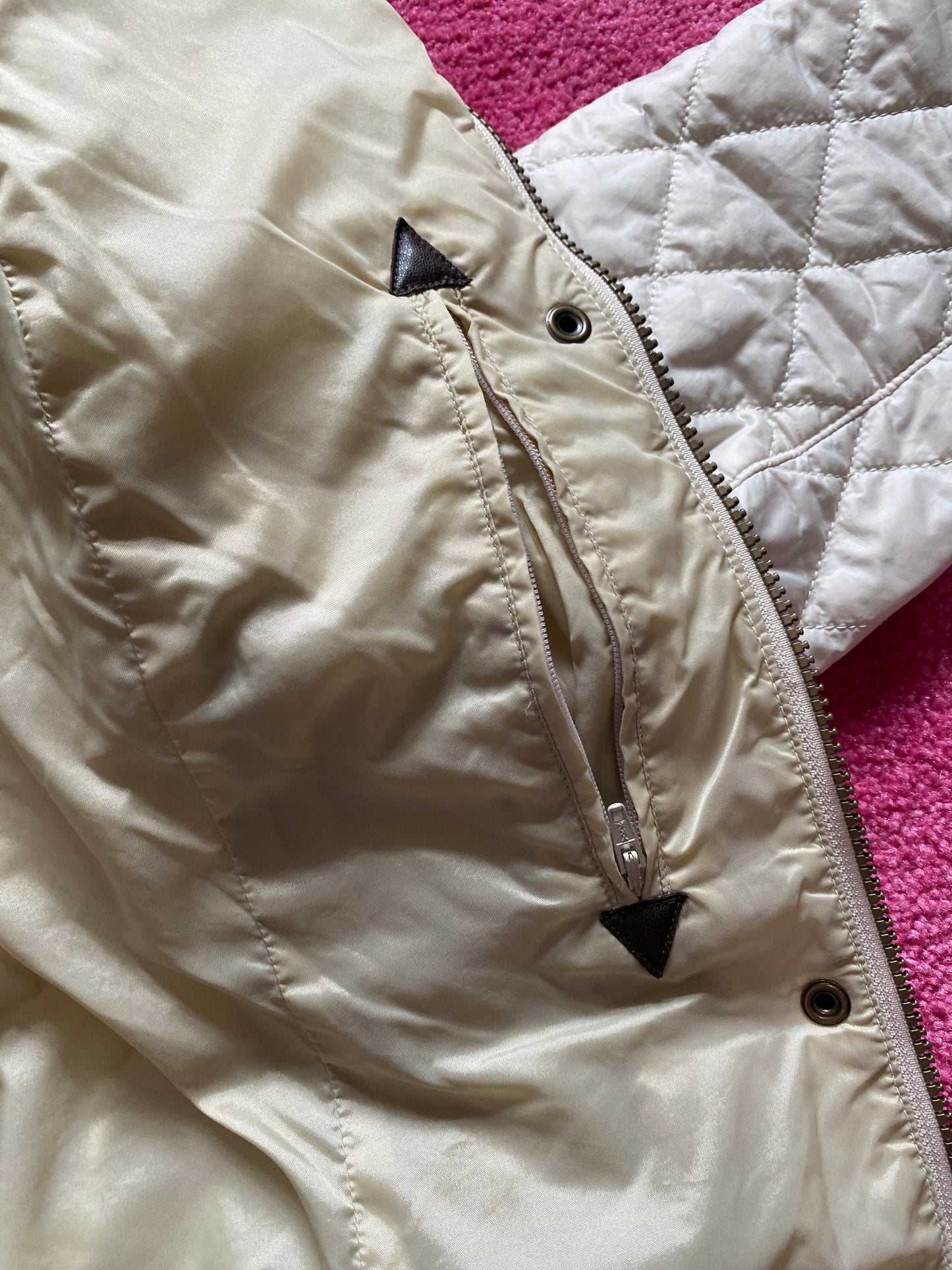 Barbour cream quilted jacket size 20