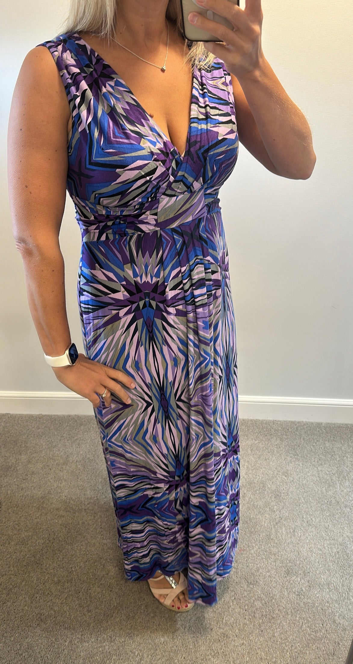Peruna purple print dress size 14L