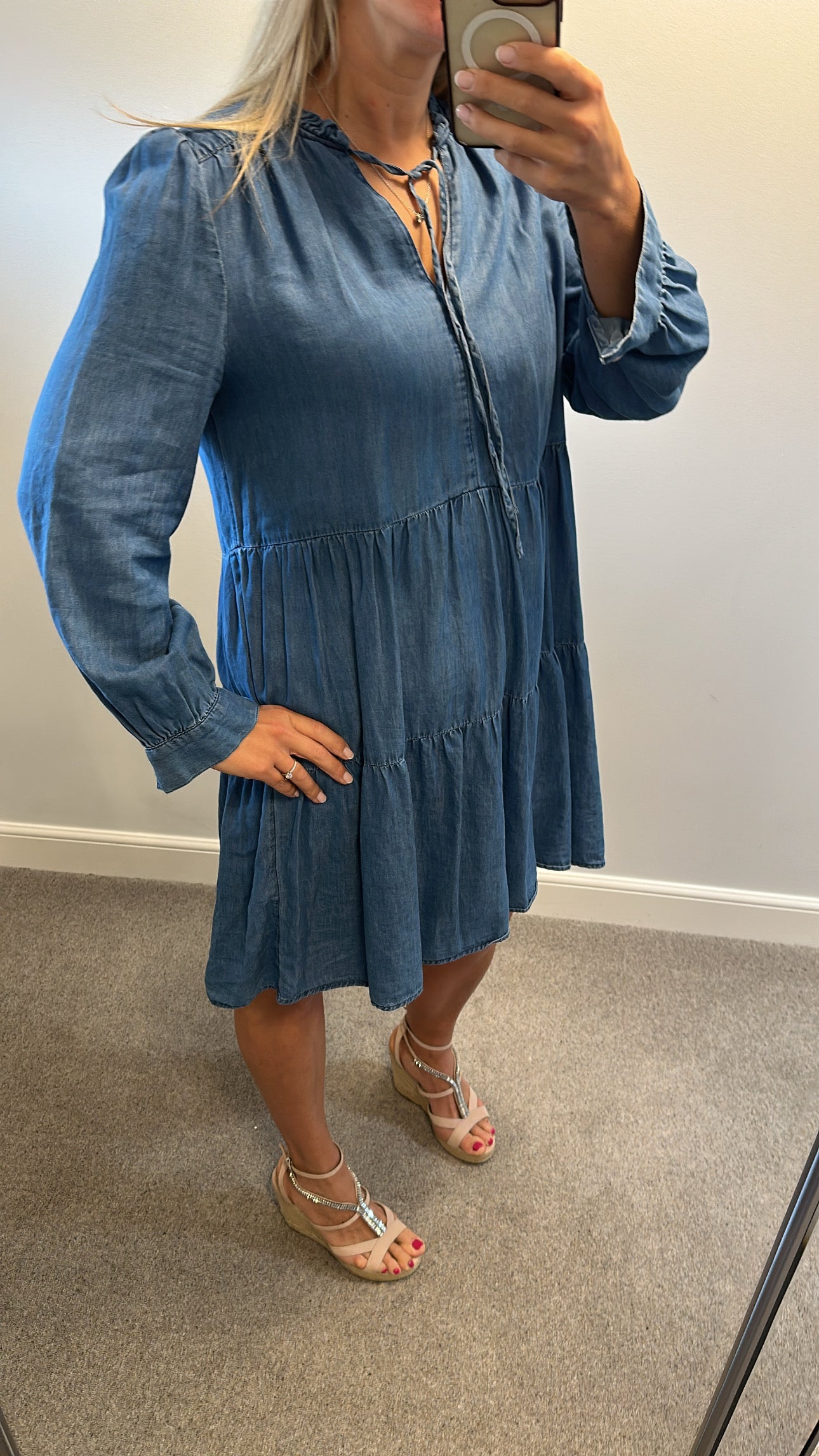 Warehouse denim dress size 16