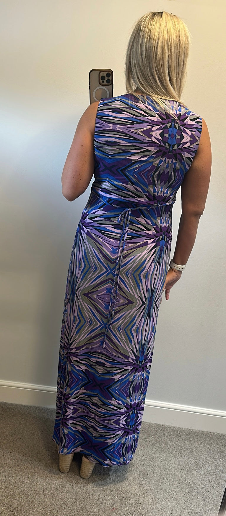 Peruna purple print dress size 14L